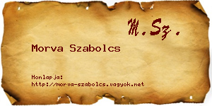 Morva Szabolcs névjegykártya